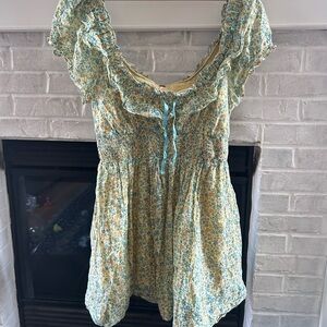 Free People dress Floral Ruffle size XL NWOT